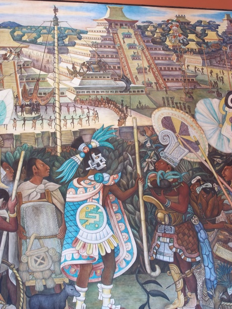 The Aztec Empire--detail from Diego Rivera's vast, fabulous murals in the National Palace on the Zocalo